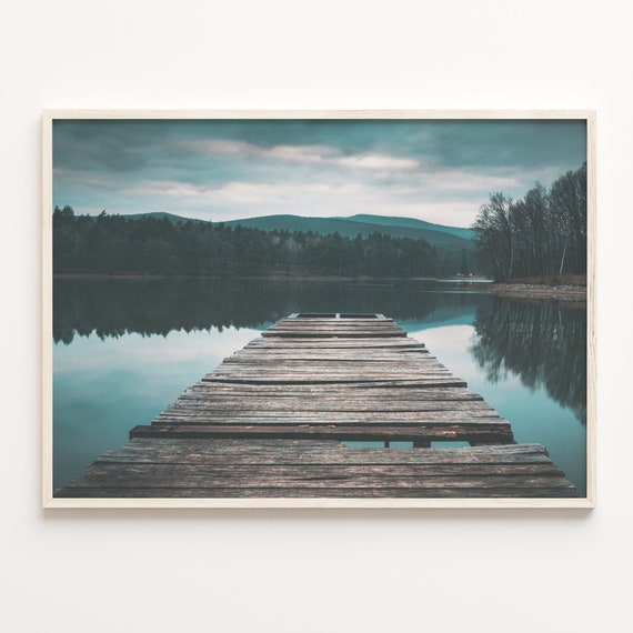Lake Reflection Colorful Poster Print Lake Reflection Photo Wall Art Wall Art Boho Decor Colorful Wall Art C18 276