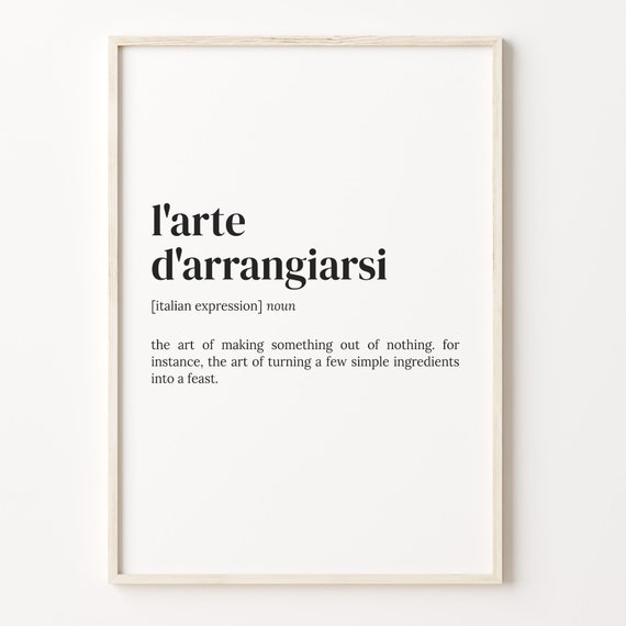 Larte Darrangiarsi Definition Print Dictionary Poster Quote Wall Art Motivational Art Motivatiional Gift Motivational Quote C17 262