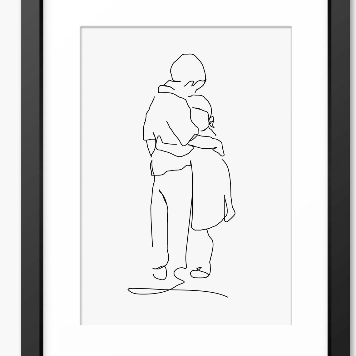Brother And Sister Print Family Art Family Portrait Gift For Brother Gift For Sister Line Art Line Drawing Family Drawing Nursery