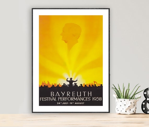 Bayreuth Stagione Wagneriana Vintage Travel Poster Poster Paper Or Print Gift Idea Wall Decor