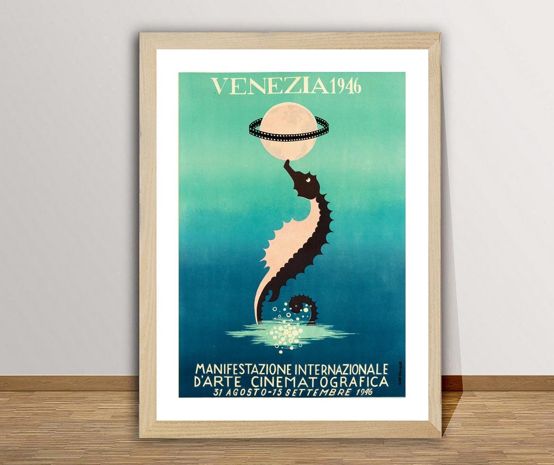 Venezia Manifestazione Internazionale Darte Cinematografica 1946 Vintage Travel Poster Vintage Entertainment Poster Gift Idea