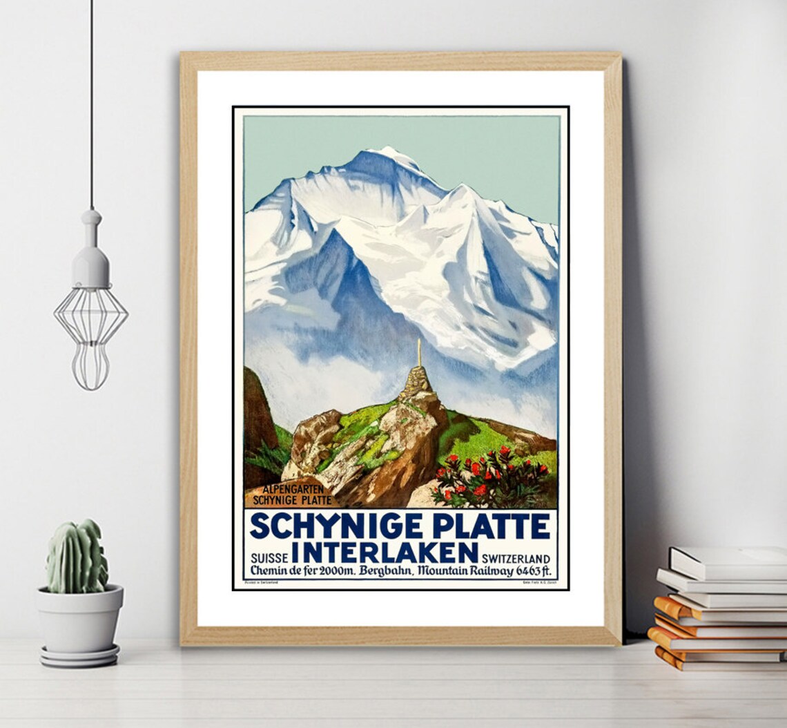 Schynige Platte Interlaken Berner Oberland Travel Poster - Image 2