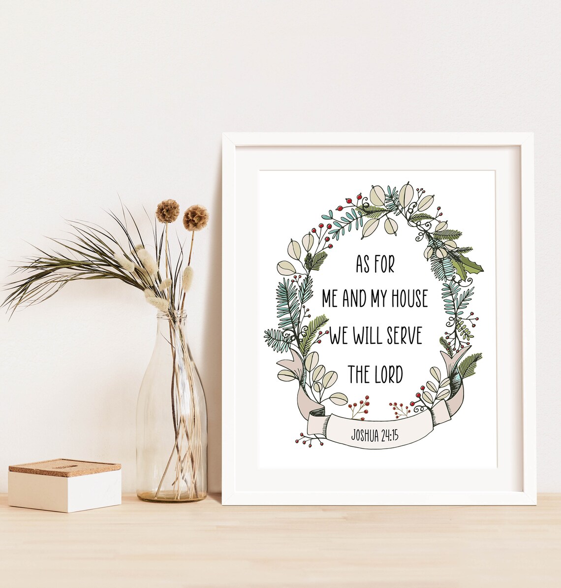 As For Me and My House We Will Serve the Lord Joshua 2415 Wall Art - Image 3