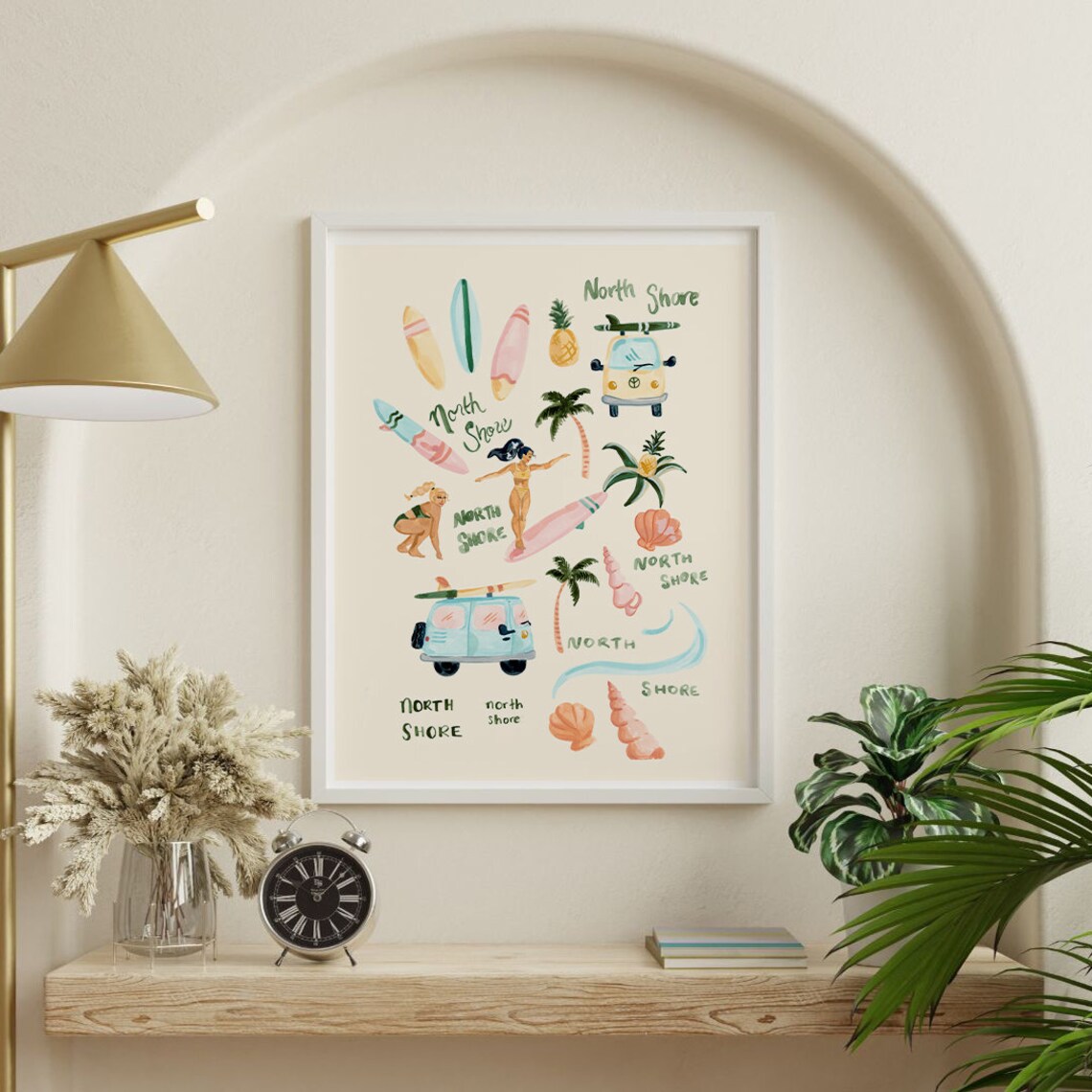 North Shore Print, Tropical Hawaii Surf Wall Art - Image 3