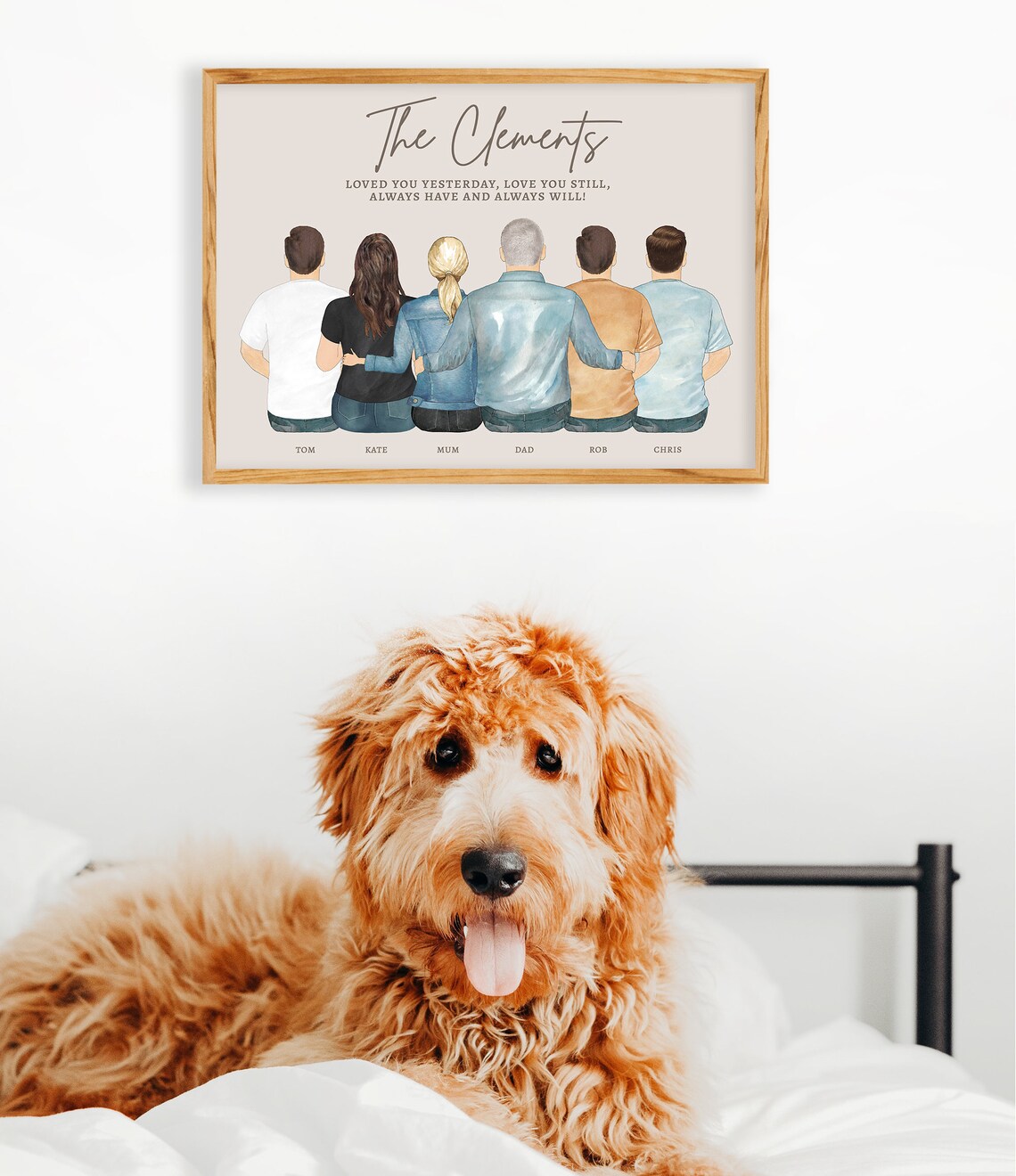 Custom 'The Macintosh Family' Seven Member Family Portrait Poster - Image 2