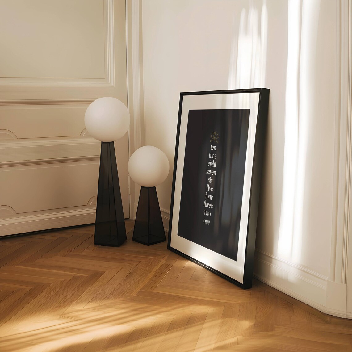New Years Eve Art Print, Minimal NYE Decoration - Image 2