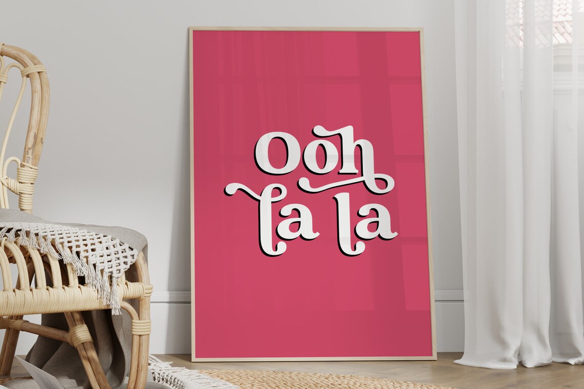 Ooh La La French Text Art Print