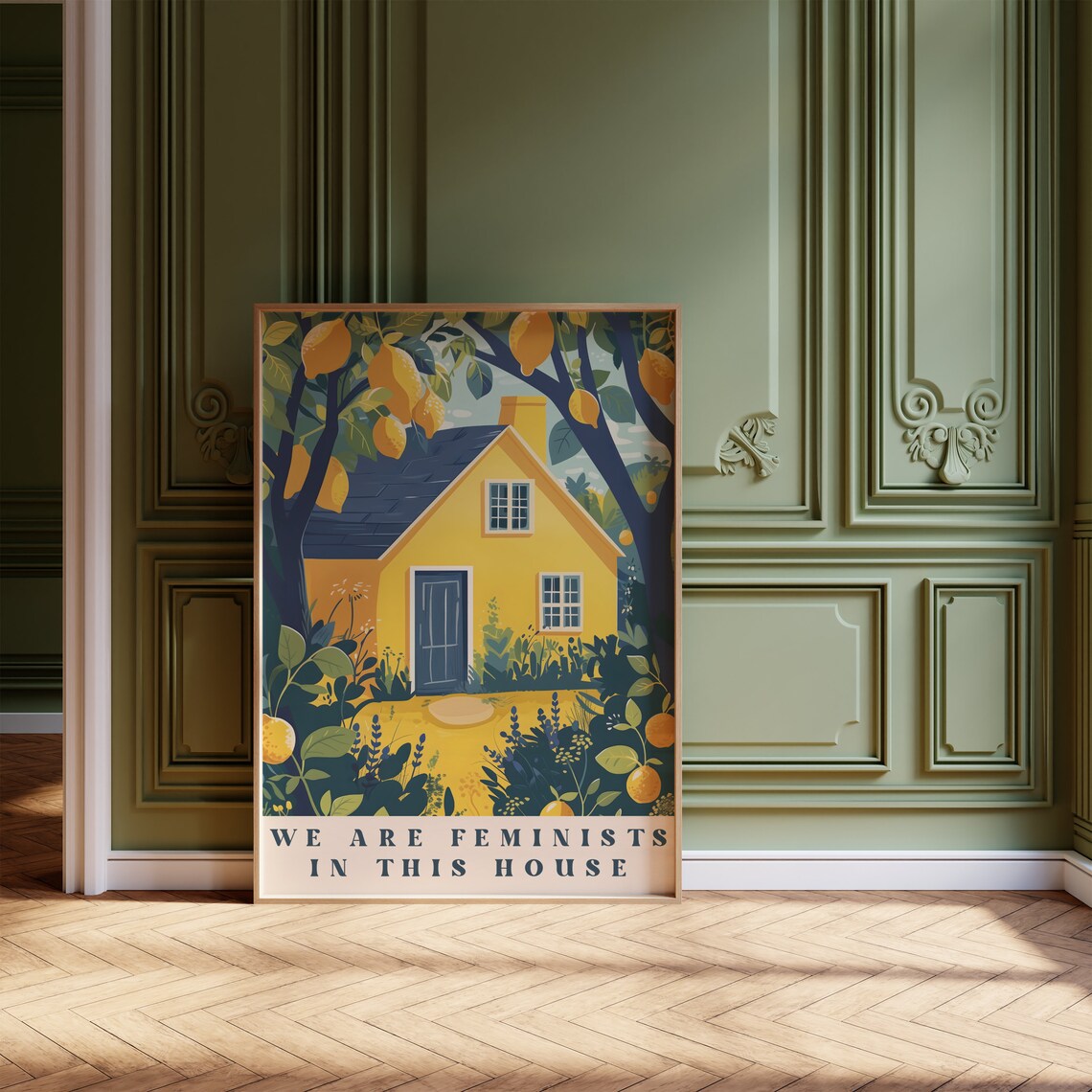 We Are Feminists In This House Art Print, Girl Power - Image 3