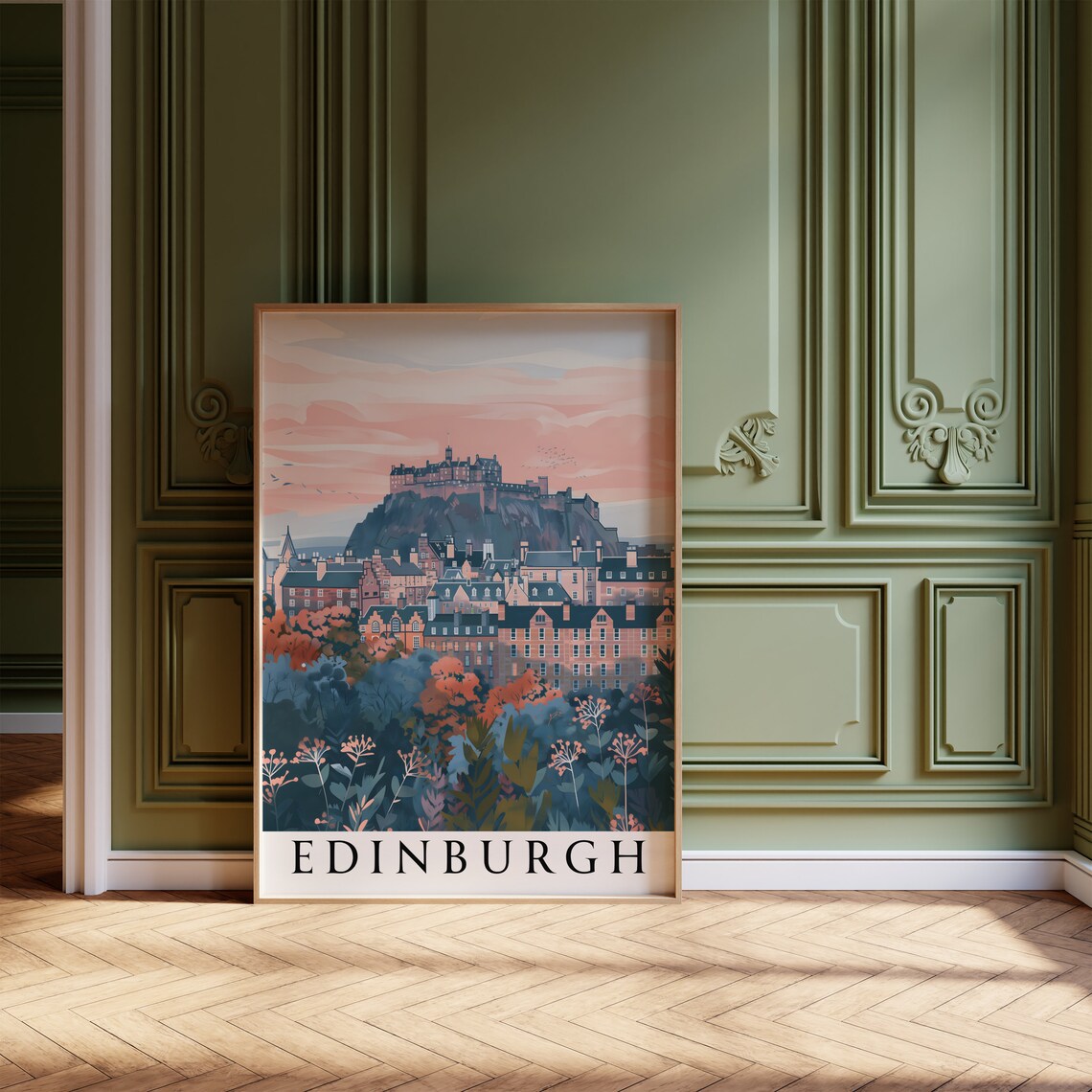 Edinburgh Castle Travel Poster, Scottish Art Print - Image 4