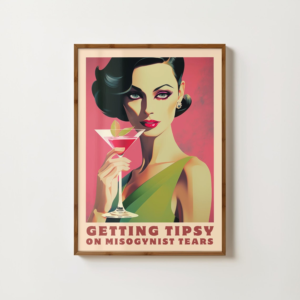 Retro Feminist Print, Burn the Patriarchy Poster