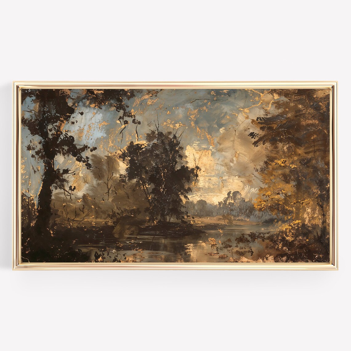 Autumn Frame TV Art Landscape, Vintage Fall Art