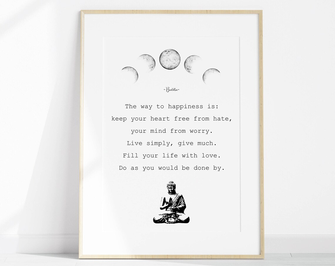 Buddha Positive Quote Spiritual Art Print