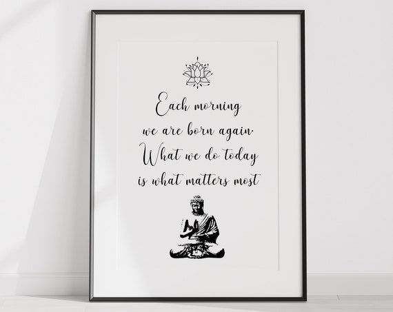 Buddha Quote About Life, Positive Mindset Art Print