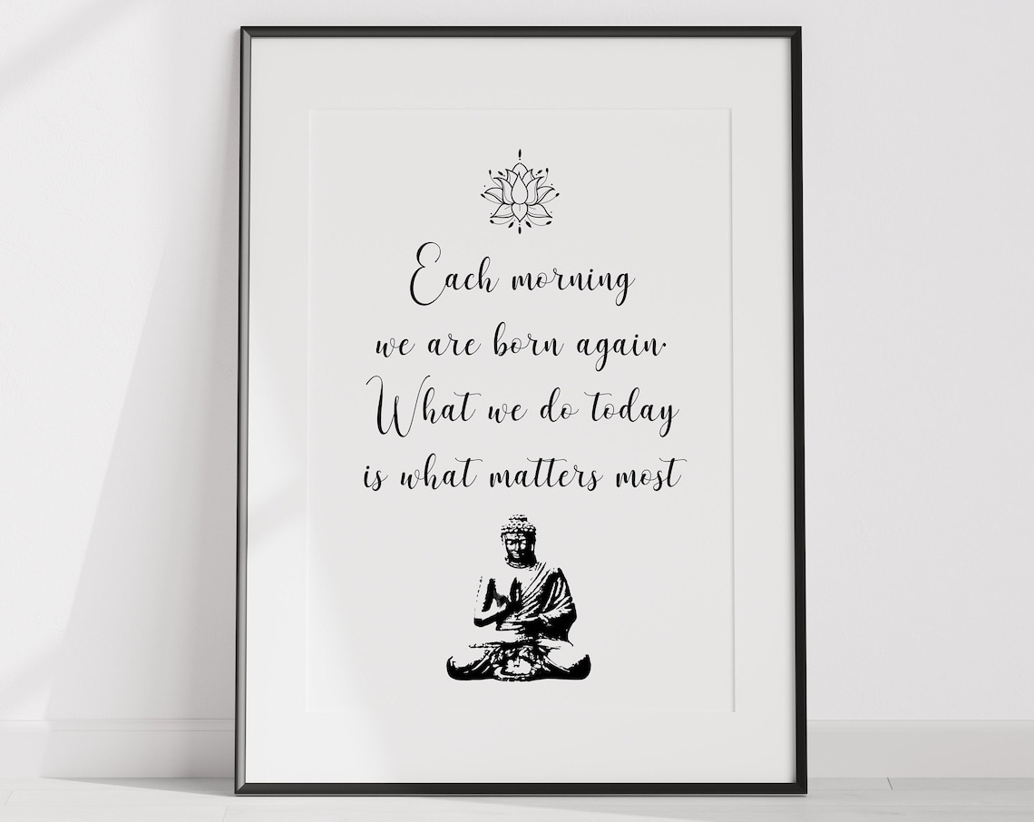 Buddha Quote About Life, Positive Mindset Art Print