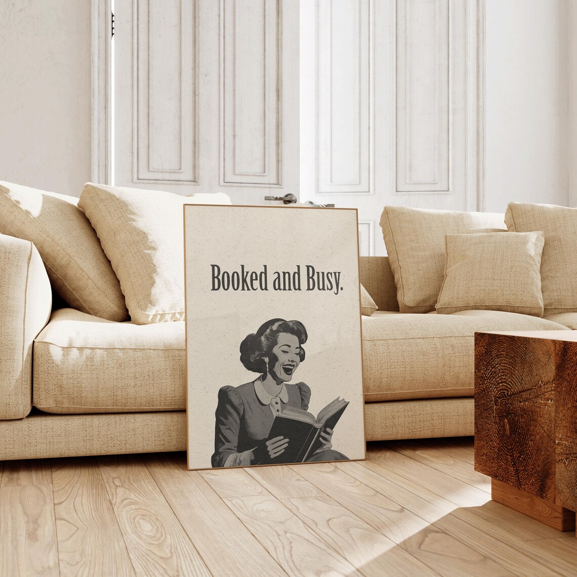 Booked And Busy Retro Illustration, Vintage Poster - Image 4