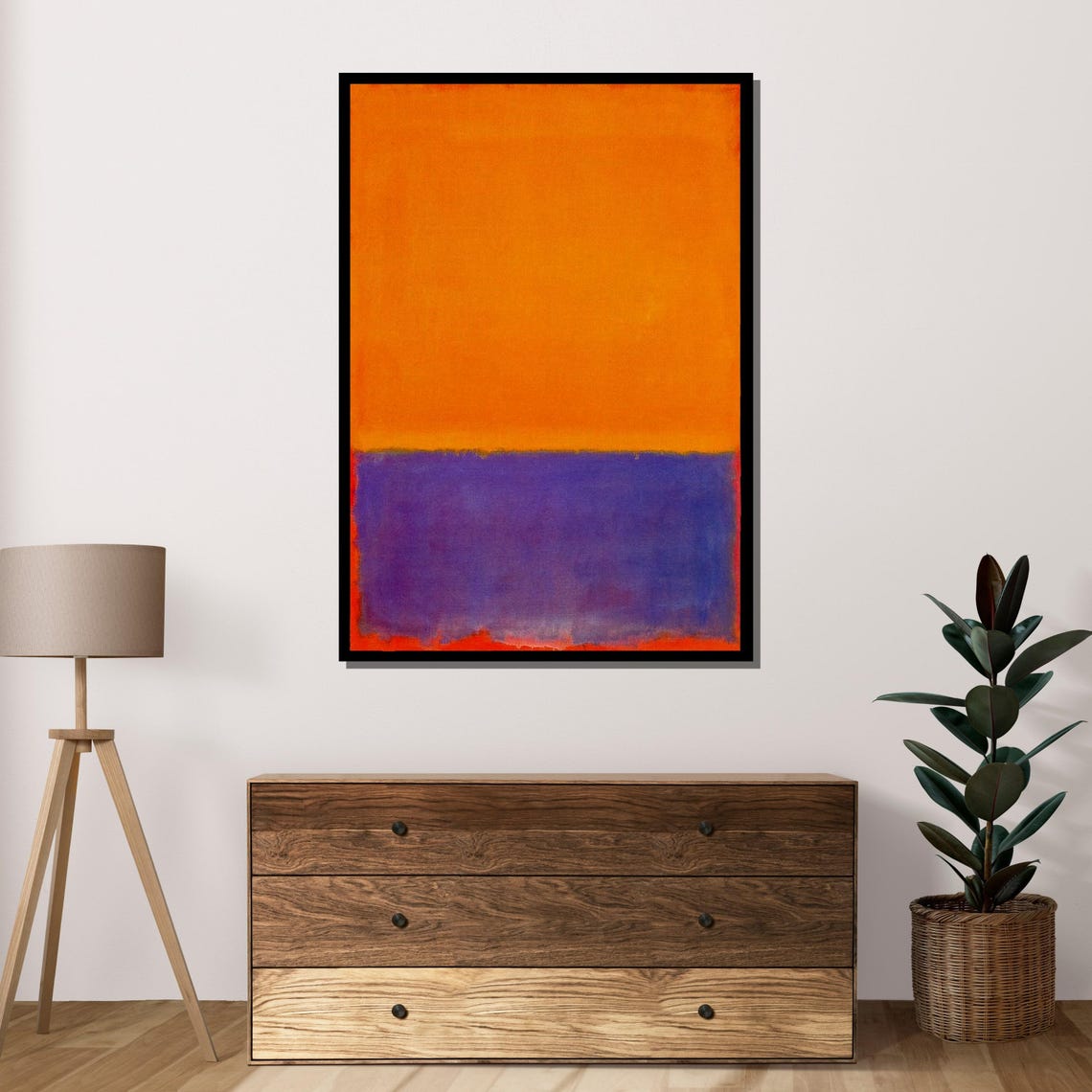 Vibrant Orange And Purple Color Field Modern Abstract Bold Hue Poster - Image 4