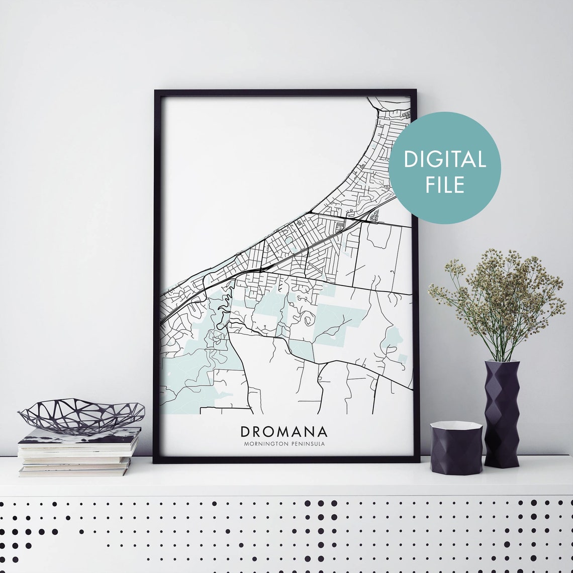 Dromana Mornington Peninsula Australia Minimal City Map Print