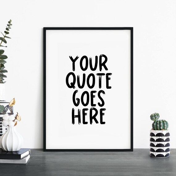 Custom Kids Bedroom Nursery Quote Text Poster Print Wall Art Personalized Your Here