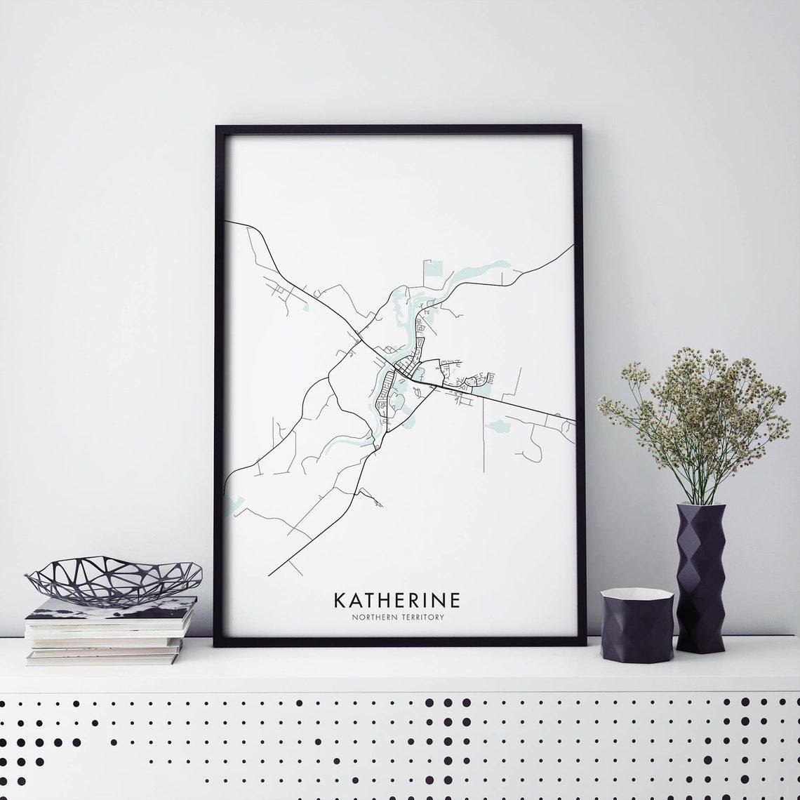 Katherine Northern Territory Australia Outback City Map Travel Poster