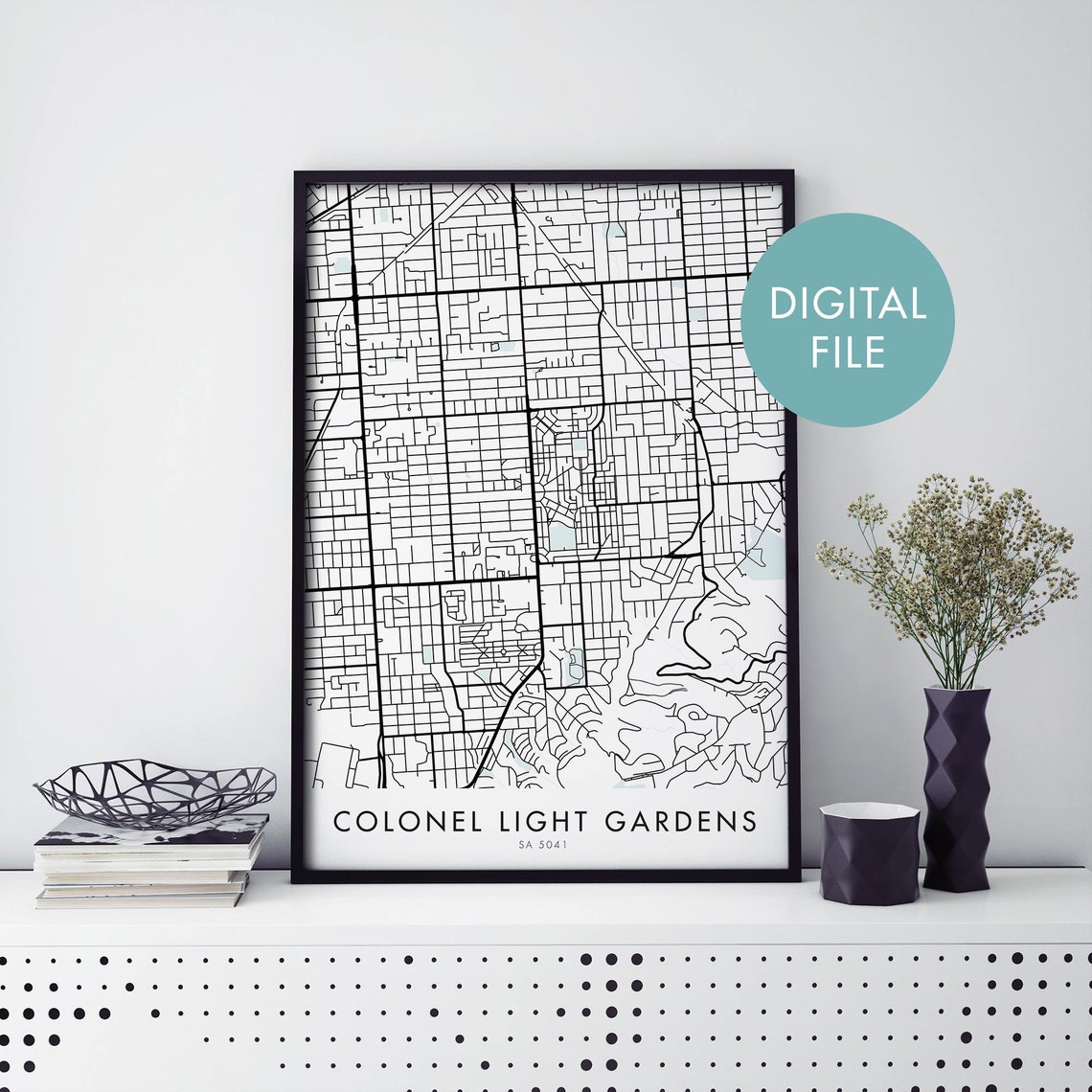 Colonel Light Gardens Adelaide Australia City Street Map Poster