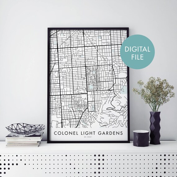 Colonel Light Gardens Adelaide Australia City Street Map Poster