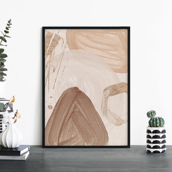 Neutral Abstract Print Wall Art 4x6 5x7 A4 A3 A2 A1