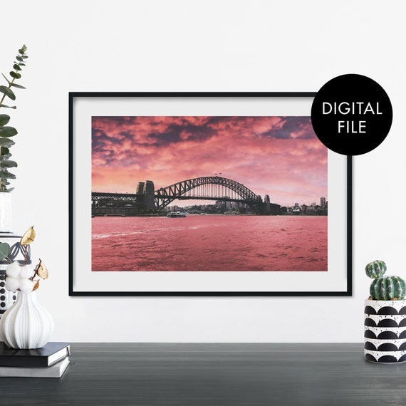 Sydney Harbour Bridge Australia Print Wall Art At Home File