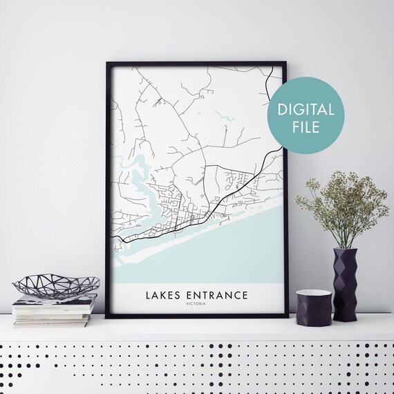 Lakes Entrance Victoria Australia Minimalist City Map Poster