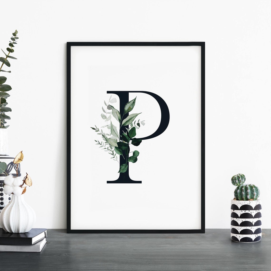 Letter P Alphabet Abstract Print Wall Art 4x6 5x7 A4 A3 A2 A1