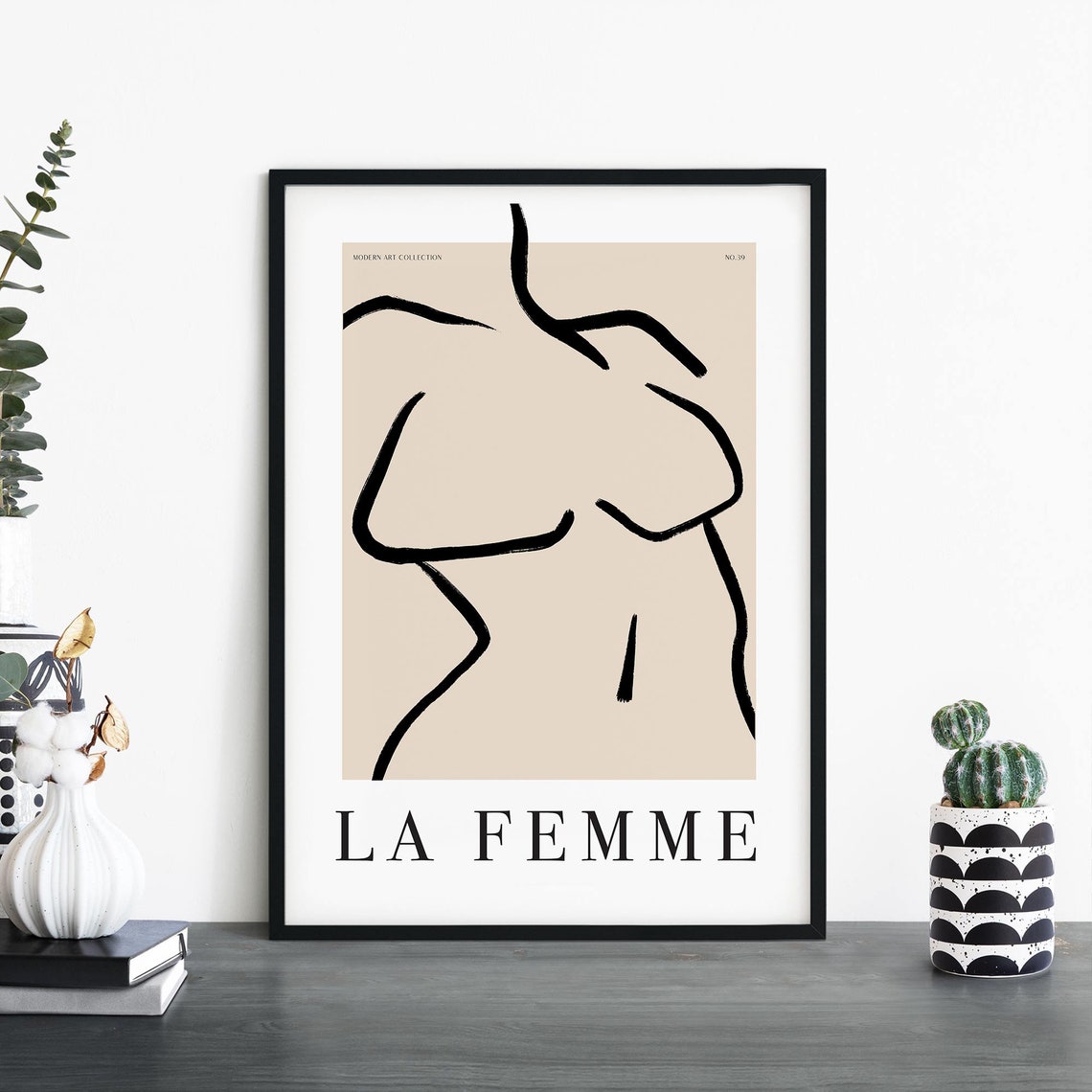 La Femme Abstract Torso Line Art Modern Collection No39 Print