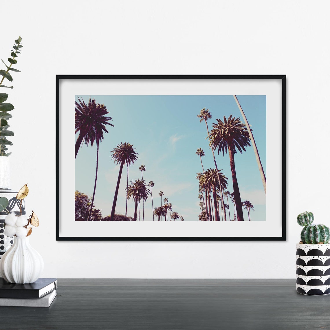 Palm Trees Beverly Hills Print Wall Art A4 A3 A2 A1