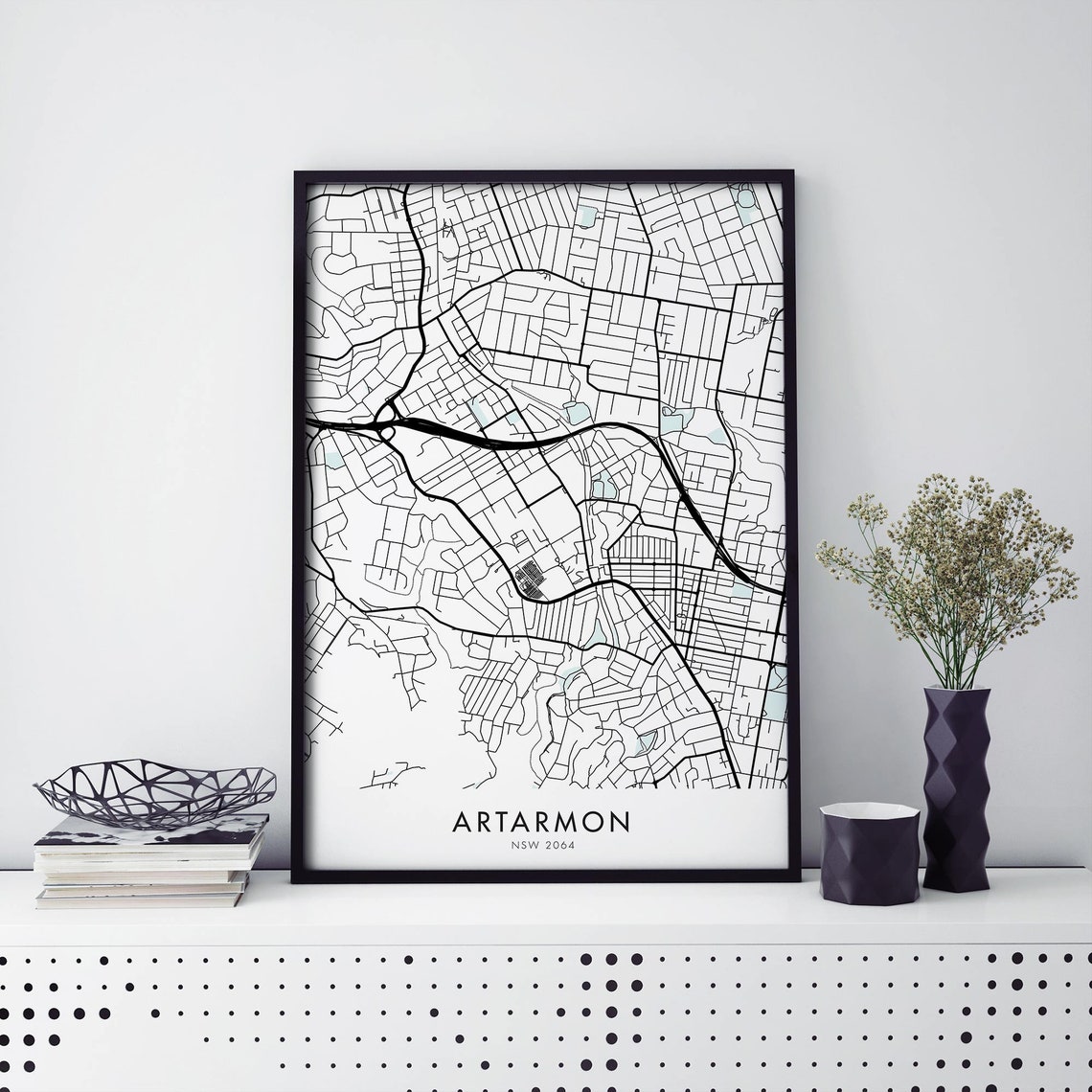 Artarmon Sydney Australia Minimalist City Map Street Plan Poster