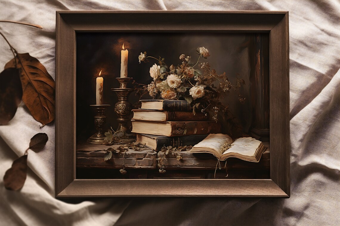 Rustic Dark Academia Smut Books Art Print - Image 5