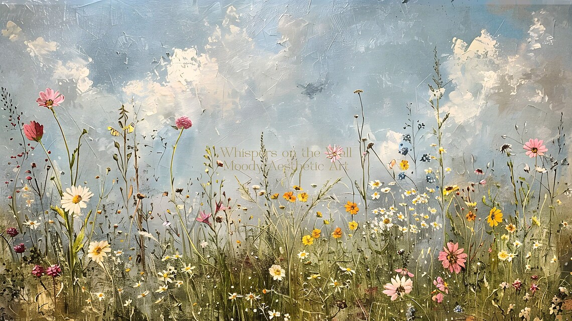 Daydreamer Wildflower Landscape, Spring Farmhouse Art Print - Image 5
