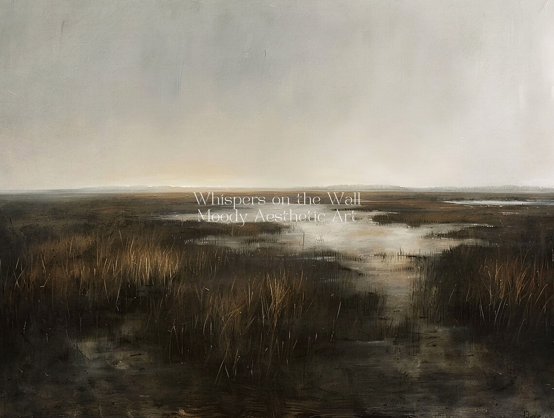 Moody Marsh Landscape Art Print, Dark Academia Decor - Image 5