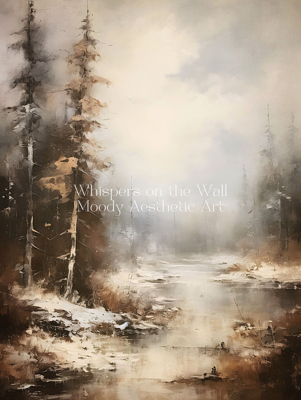 Rustic Winter Landscape Art Print, Nature Scene - Image 5