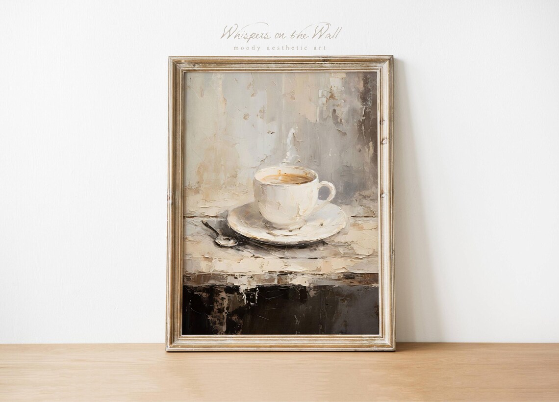 Neutral Coffee Art, Minimalist Kitchen Wall Art - Image 3