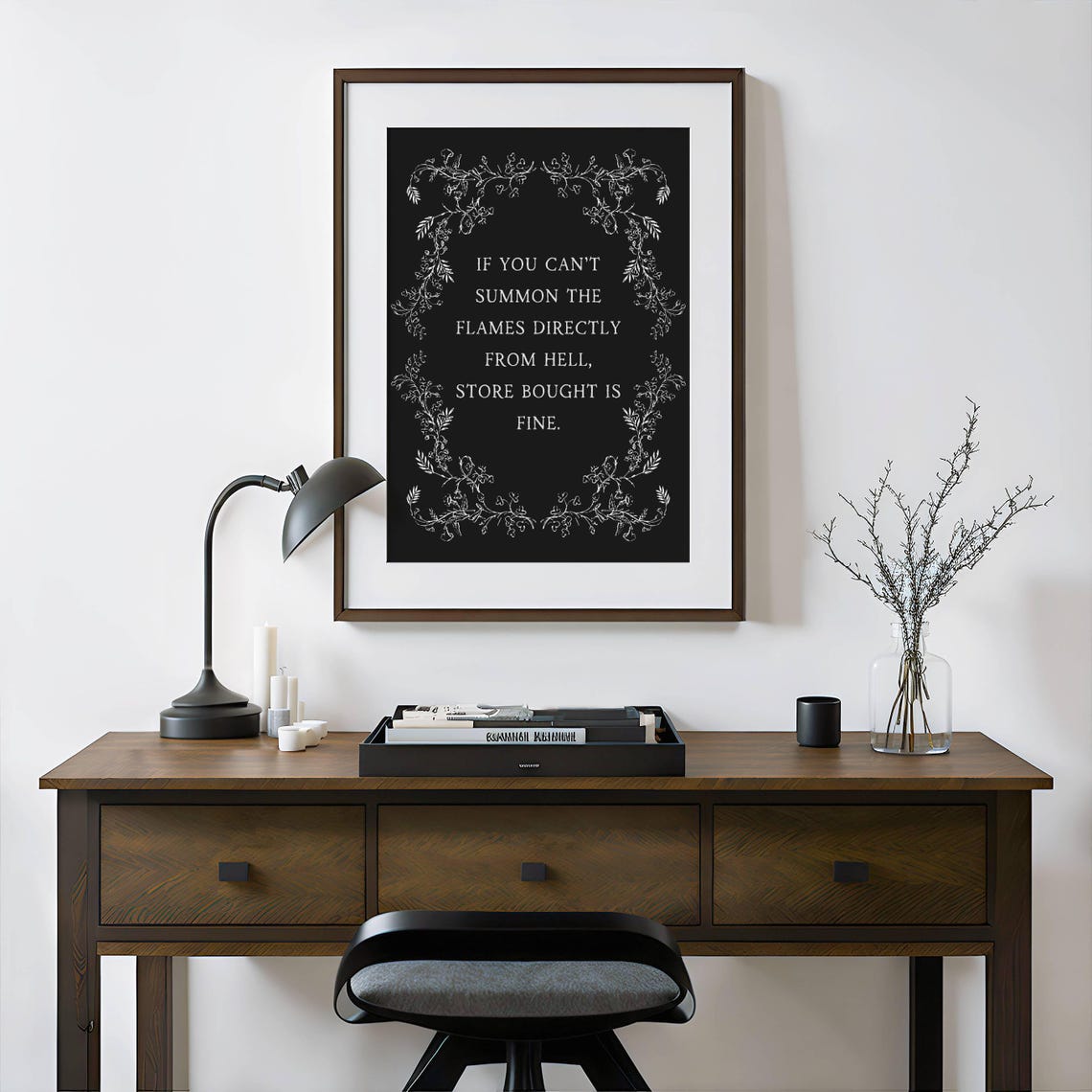 Funny Witch Quote Summon The Flames From Hell Dark Humor Poster - Image 4