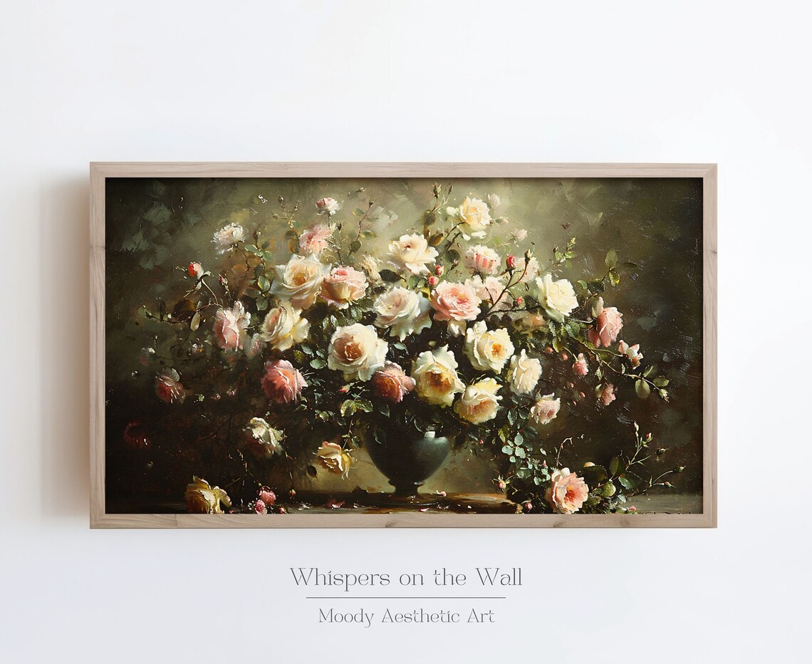 Floral Still Life, Dark Coquette Botanical Art Print - Image 4