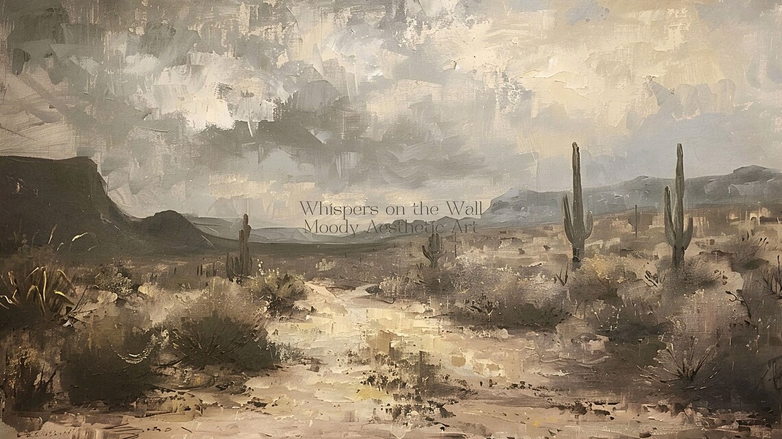 Desert Frame TV Art, Vintage Western Oil Painting - Image 4