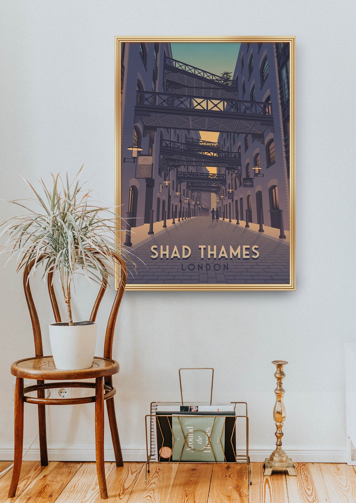 Shad Thames London Vintage Travel Poster Art Print - Image 2