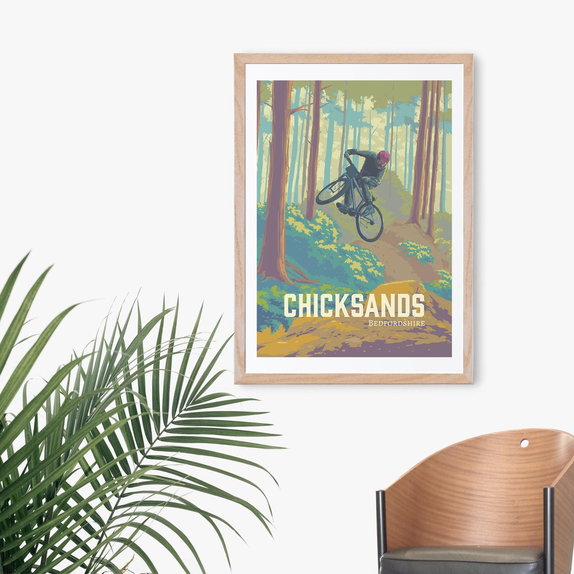 Chicksands Bedfordshire Mountain Biking Jump Airborne MTB Poster - Image 3