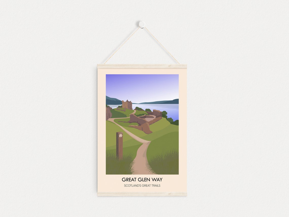Great Glen Way Trail To Lochside Castle Scotland Travel Poster - Image 4
