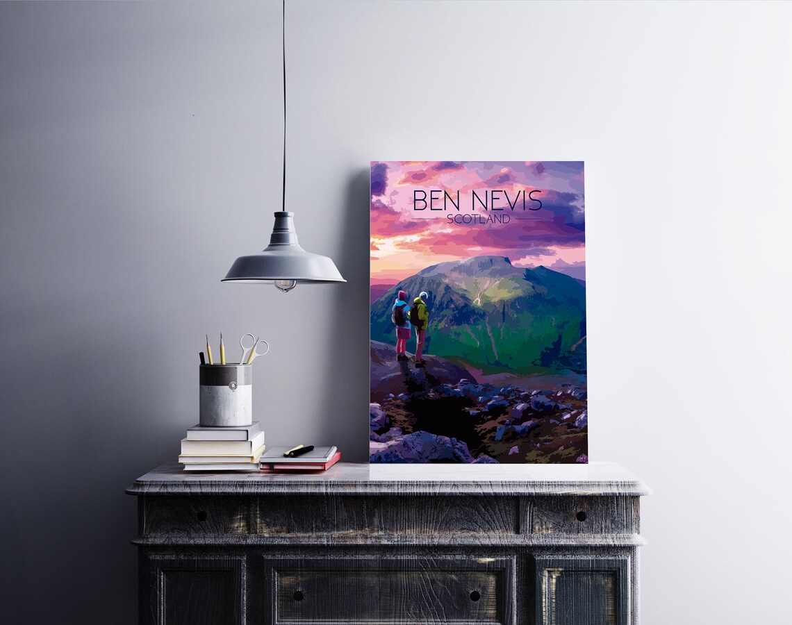 Ben Nevis Poster Print, Scotland Mountain Landscape - Image 2