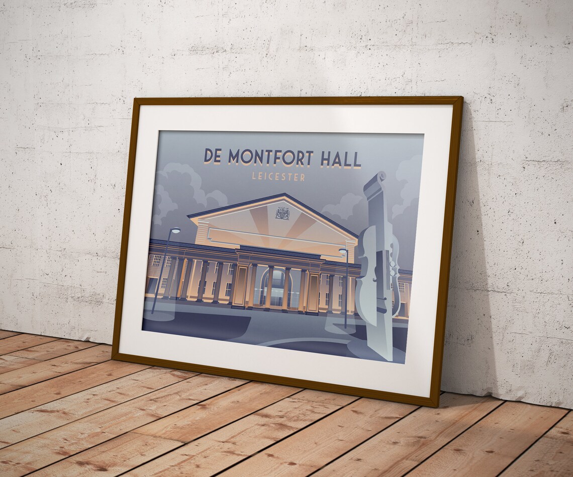 De Montfort Hall Leicester Music Venue Art Print - Image 3