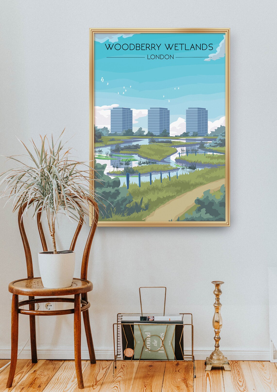 Woodberry Wetlands London Vintage Travel Poster Print - Image 2