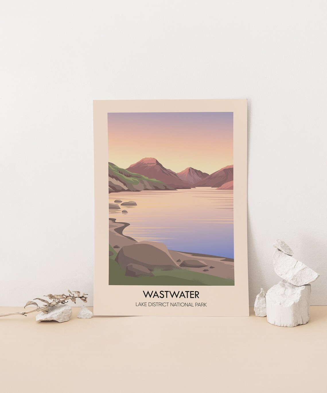 Wastwater Vintage Travel Poster, Lake District - Image 3