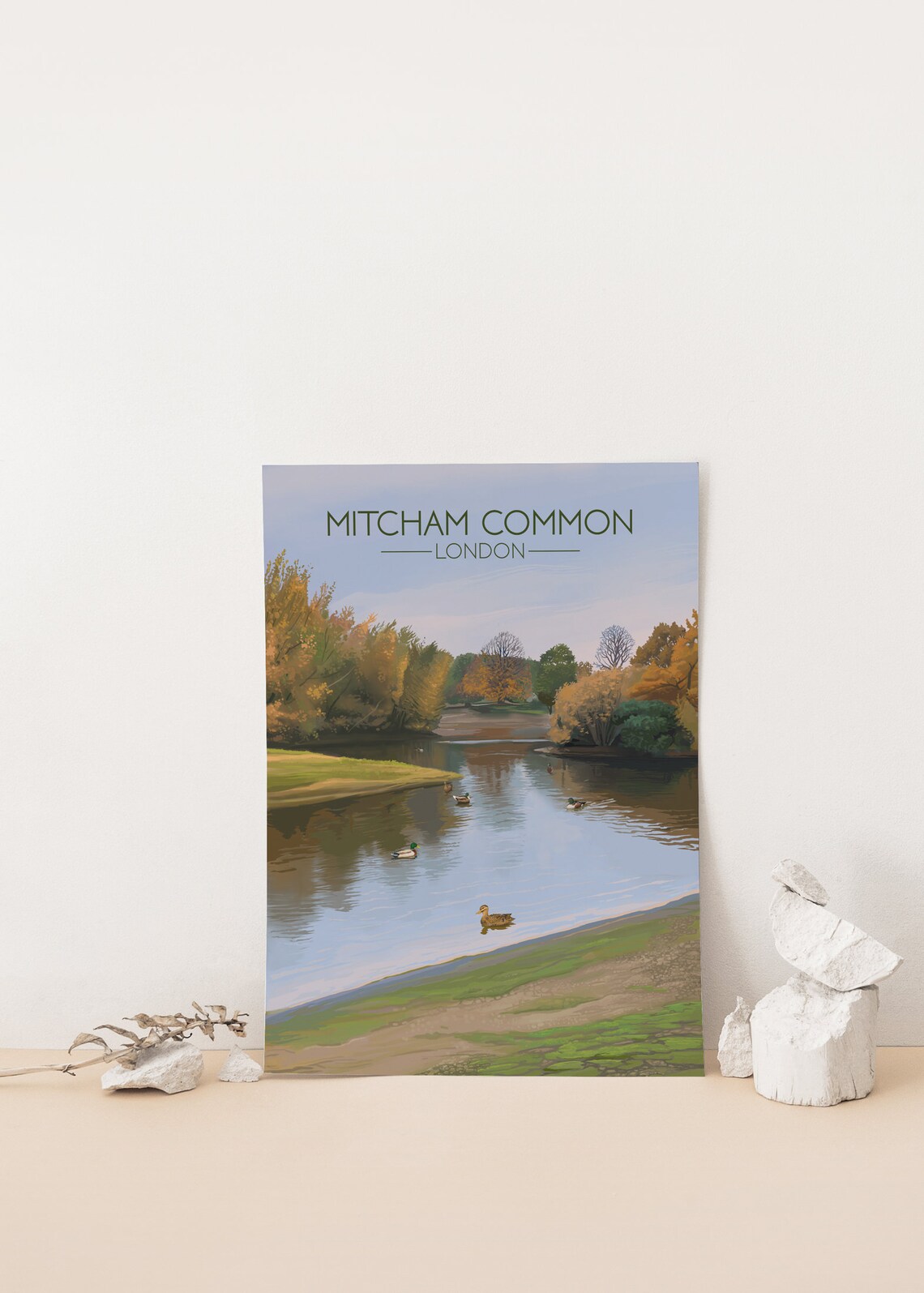 Mitcham Common Travel Poster, South London Parks - Image 4