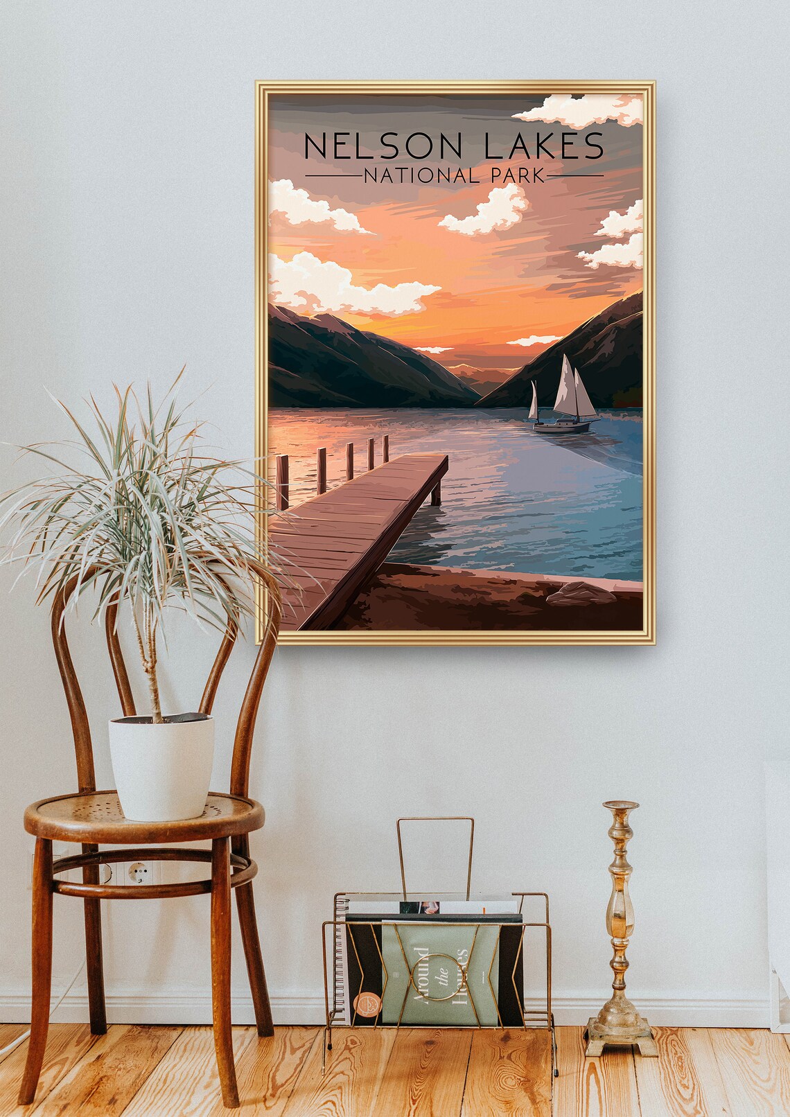 Nelson Lakes National Park Vintage Travel Poster - Image 2