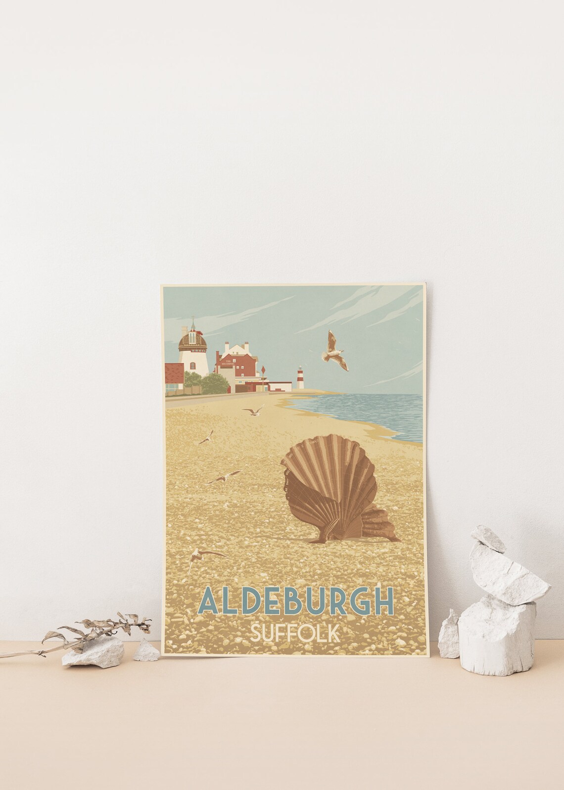 Aldeburgh Suffolk Travel Poster, Retro Vintage Seaside - Image 4